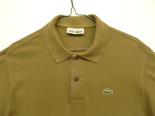 画像: 80'S CHEMISE LACOSTE ポロシャツ カーキ フランス製 (VINTAGE)