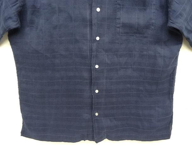 画像: 90'S RALPH LAUREN "CALDWELL" リネン/コットン 半袖 オープンカラーシャツ ジャガードチェック (VINTAGE)