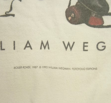 画像4: 90'S WILLIAM WEGMAN "ROLLER ROVER" FOTOFOLIO製 半袖 Tシャツ USA製 (VINTAGE)