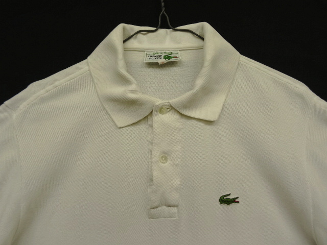 画像: 70'S CHEMISE LACOSTE "T.I.M S.A.製" ポロシャツ ホワイト フランス製 (VINTAGE)