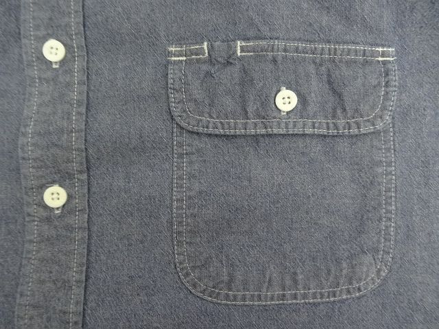 画像: 90'S BIG MAC コットン100% 半袖 シャンブレーシャツ ブルー (VINTAGE)
