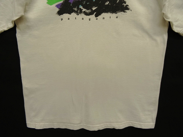 画像: 80'S PATAGONIA 黒タグ 半袖 Tシャツ ホワイト USA製 (VINTAGE)