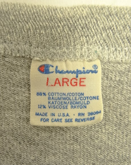 画像2: 80'S CHAMPION "NEWYORK GIANTS"トリコタグ 88/12 Tシャツ 杢グレー USA製 (VINTAGE)