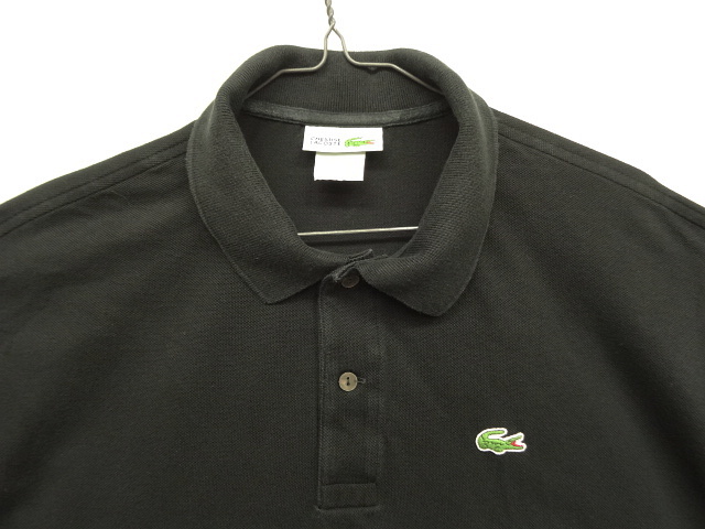 画像: 80'S CHEMISE LACOSTE ポロシャツ ブラック フランス製 (VINTAGE)