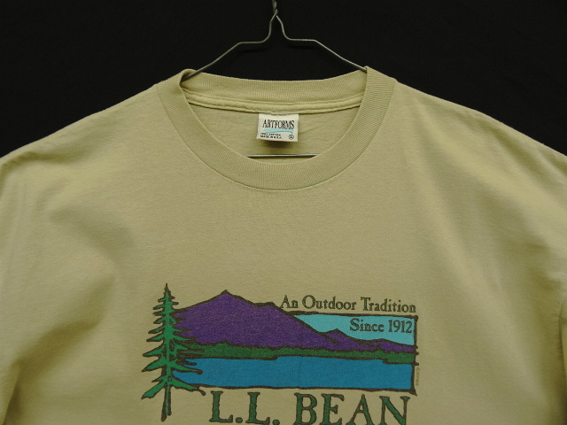 画像: 90'S LL Bean シングルステッチ 半袖 Tシャツ ベージュ USA製 (VINTAGE)