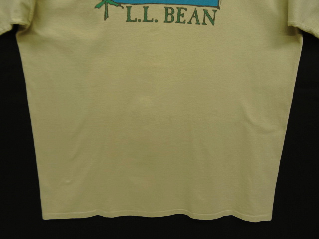 画像: 90'S LL Bean シングルステッチ 半袖 Tシャツ ベージュ USA製 (VINTAGE)