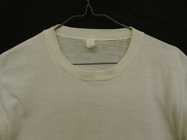 画像: 70'S BELL HELMETS 染み込みプリント シングルステッチ 半袖 Tシャツ ホワイト (VINTAGE)