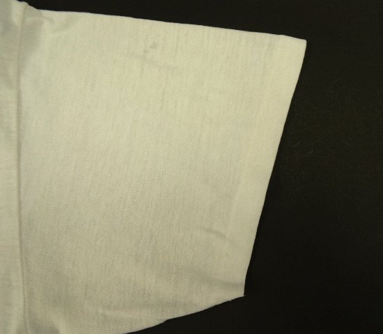 画像: 70'S BELL HELMETS 染み込みプリント シングルステッチ 半袖 Tシャツ ホワイト (VINTAGE)