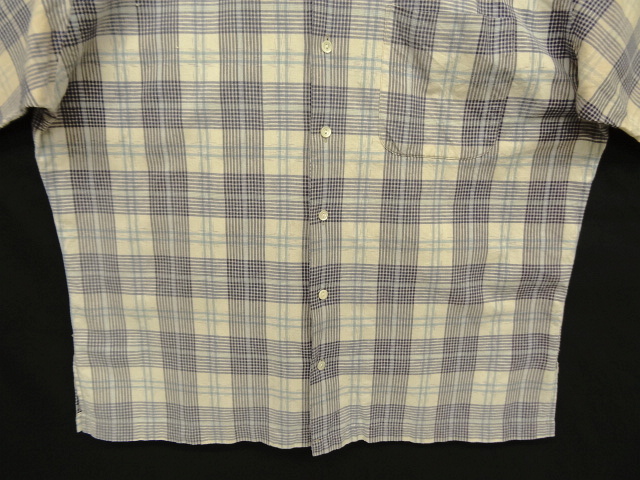 画像: 90'S RRL 初期 三ツ星タグ コットン 半袖 オープンカラーシャツ チェック柄 (VINTAGE)