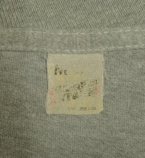画像2: 80'S McGUIRE A.F.B. 染み込みプリント シングルステッチ 半袖 Tシャツ 杢グレー (VINTAGE)