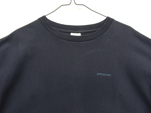 画像: 90'S PATAGONIA 北斎波プリント BENEFICIAL T'S 半袖Tシャツ ネイビー USA製 (VINTAGE)