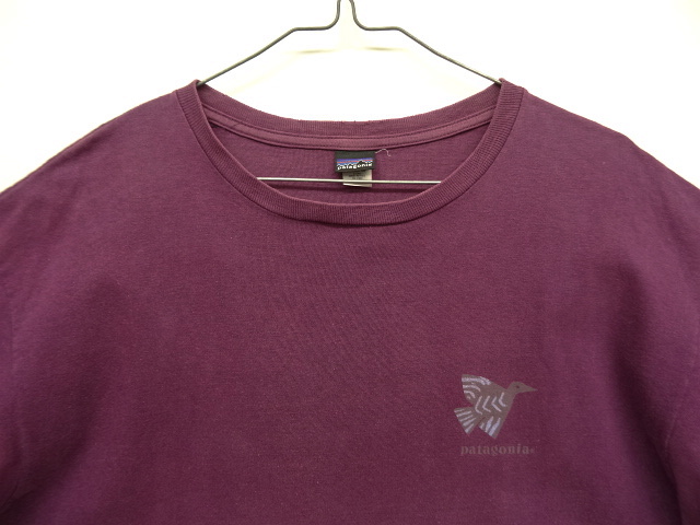 画像: 90'S PATAGONIA 黒タグ シングルステッチ 半袖 Tシャツ ダークパープル USA製 (VINTAGE)