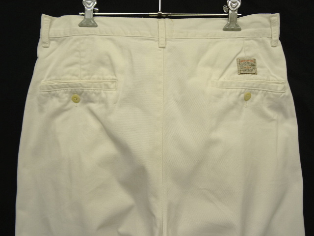 画像: 90'S RALPH LAUREN "POLO CHINO" ツープリーツ チノパンツ ホワイト USA製  (VINTAGE)