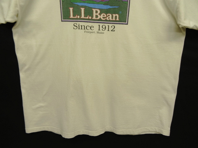 画像: 80'S LL Bean シングルステッチ 半袖 Tシャツ オフホワイト USA製 (VINTAGE)
