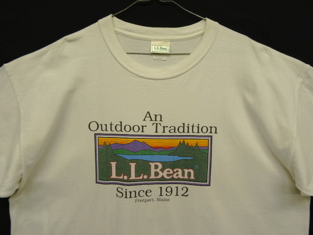 画像: 80'S LL Bean シングルステッチ 半袖 Tシャツ オフホワイト USA製 (VINTAGE)