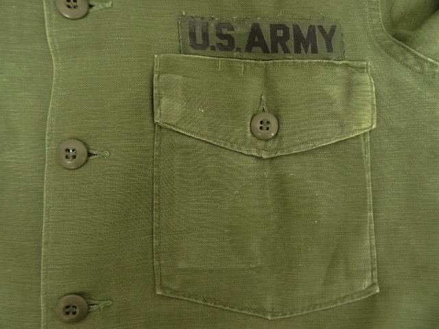 画像: 60'S アメリカ軍 US ARMY "OG107" コットンサテン ユーティリティシャツ (VINTAGE)