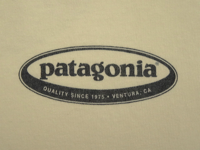 画像: 90'S PATAGONIA 黒タグ オーバルロゴ バックプリント 長袖 Tシャツ ホワイト USA製 (VINTAGE)