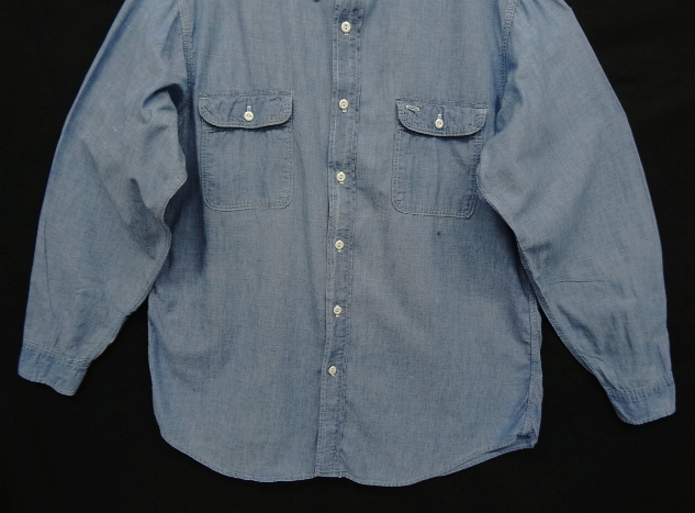 画像: 70'S BIG MAC コットン100% シャンブレーシャツ ブルー (VINTAGE)