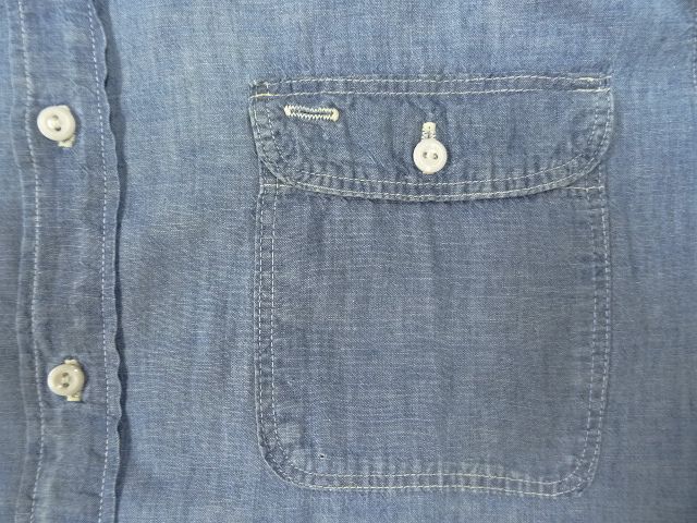 画像: 70'S BIG MAC コットン100% シャンブレーシャツ ブルー (VINTAGE)