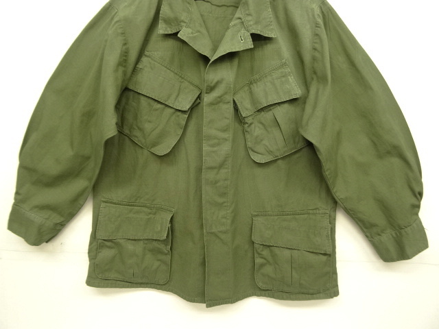 画像: 70'S アメリカ軍 US ARMY "JUNGLE FATIGUE" リップストップ ファティーグジャケット M-SHORT (VINTAGE)