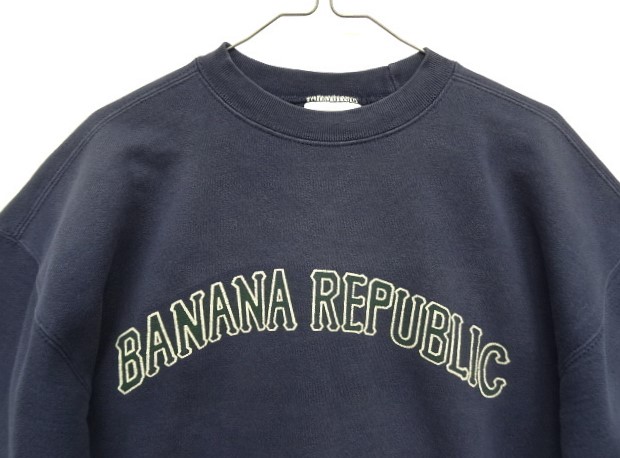 画像: 90'S BANANA REPUBLIC 旧タグ クルーネック スウェット ネイビー USA製 (VINTAGE)