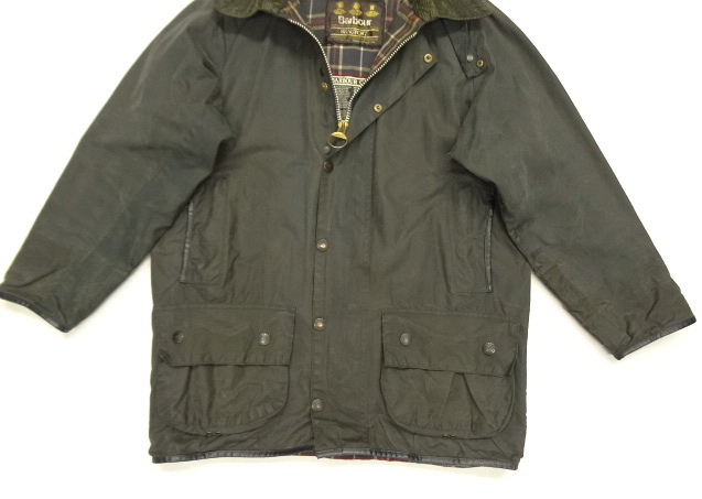 画像: 90'S BARBOUR 3クレスト 旧タグ "BEAUFORT" オイルドジャケット ネイビー イングランド製 (VINTAGE)