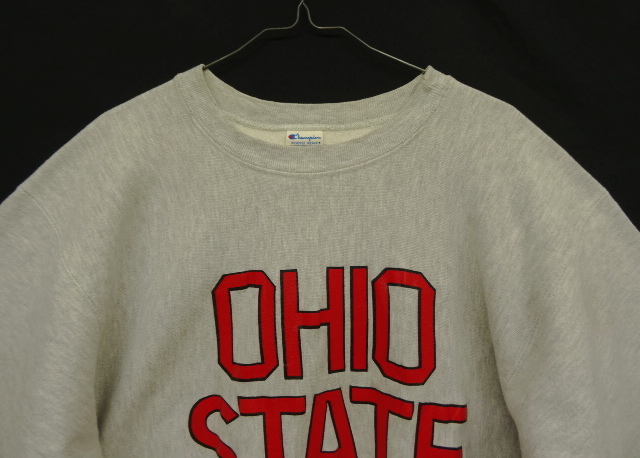 画像: 80'S CHAMPION "OHIO STATE" トリコタグ リバースウィーブ グレー USA製 (VINTAGE)