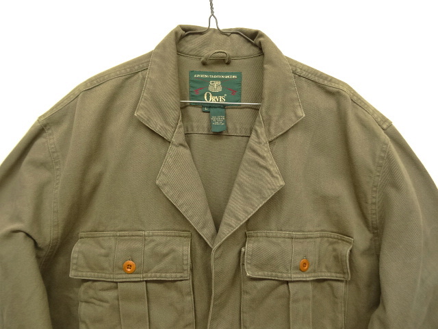 画像: 90'S ORVIS マチ付きポケット コットン トラベルジャケット カーキ (VINTAGE) 