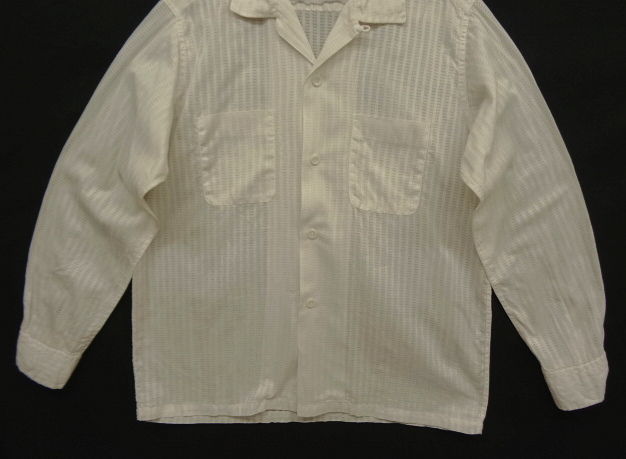 画像: 50'S PENNEYS "TOPFLIGHT" コットン オープンカラーシャツ ホワイト (VINTAGE)