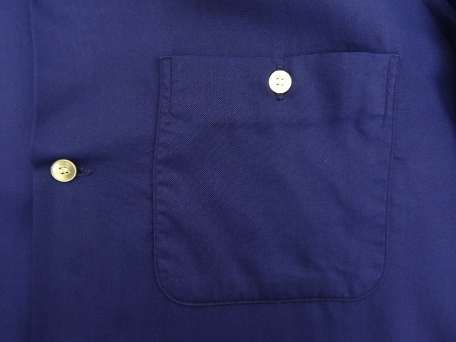 画像: 50'S ARROW "GABANARO" レーヨン オープンカラーシャツ ネイビー (VINTAGE)