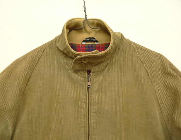 画像: 80'S BARACUTA G9 コーデュロイ ハリントンジャケット タン AEROジップ イングランド製 (VINTAGE)