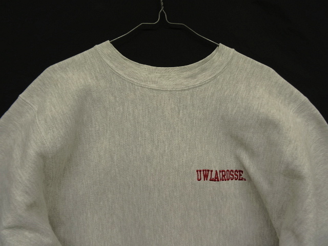 画像: 90'S CHAMPION "UWLACROSSE" 刺繍タグ リバースウィーブ グレー USA製 (VINTAGE)
