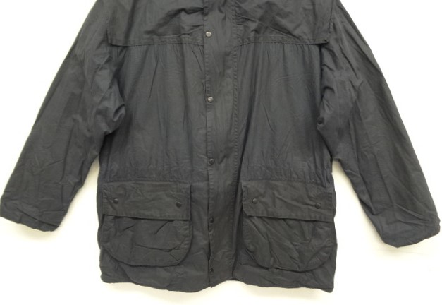 画像: 90'S BARBOUR 3クレスト 旧タグ "DURHAM" オイルドジャケット NAVY イングランド製 (VINTAGE)