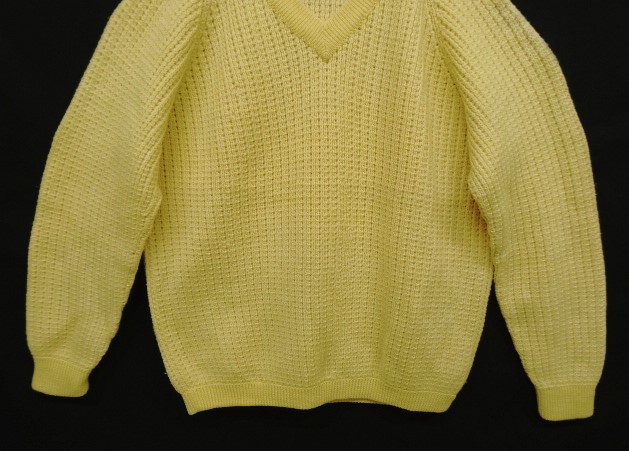 画像: MEISTER KNIT Vネック ラグランスリーブ セーター ナチュラル オーストリア製 (VINTAGE) 