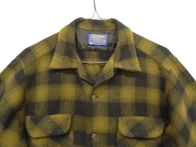 画像: 60'S PENDLETON "BOARD SHIRT" ウール オープンカラーシャツ オンブレチェック USA製 (VINTAGE)