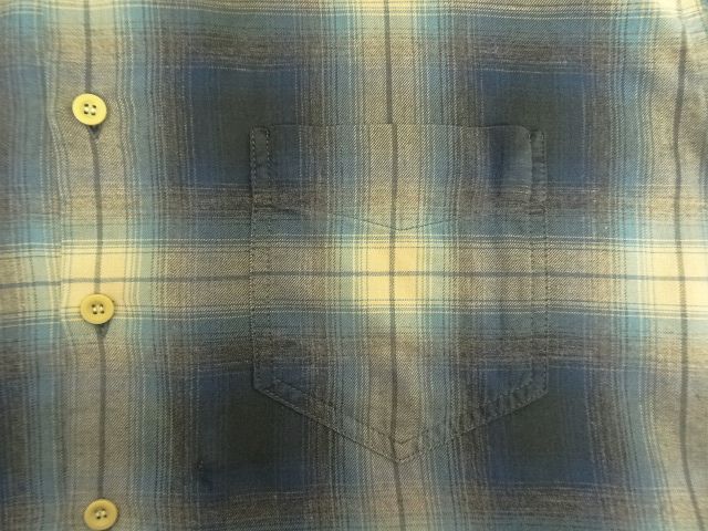 画像: 90'S J.CREW 旧タグ レーヨン混 長袖シャツ オンブレチェック ポルトガル製 (VINTAGE)