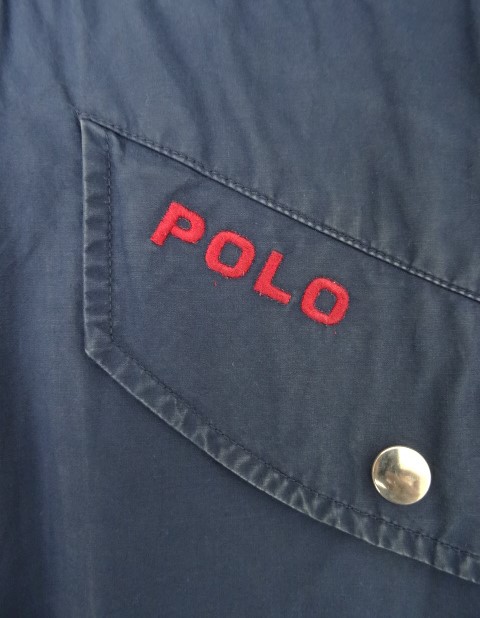 画像: 90'S RALPH LAUREN バックプリント入り コットン デッキパーカー ネイビー (VINTAGE)