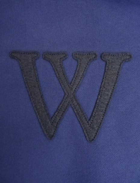 画像3: WOODBLOCK "W FELT PATCHED PIGMENT SWEAT HOODIE" NAVY (NEW)