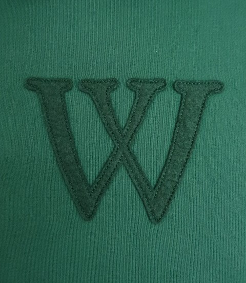 画像3: WOODBLOCK "W FELT PATCHED PIGMENT SWEAT HOODIE" GREEN (NEW)