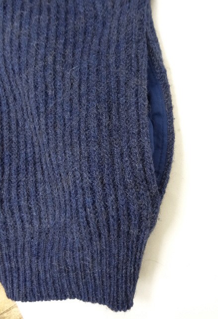 画像: 80'S LL Bean アルパカ混 ドライバーズニット インディゴ USA製 (VINTAGE)