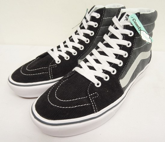 画像1: VANS "SALES SAMPLE" COMFYCUSH SK8-HI コーデュロイ スニーカー ブラック/グレー (一点物/NEW)