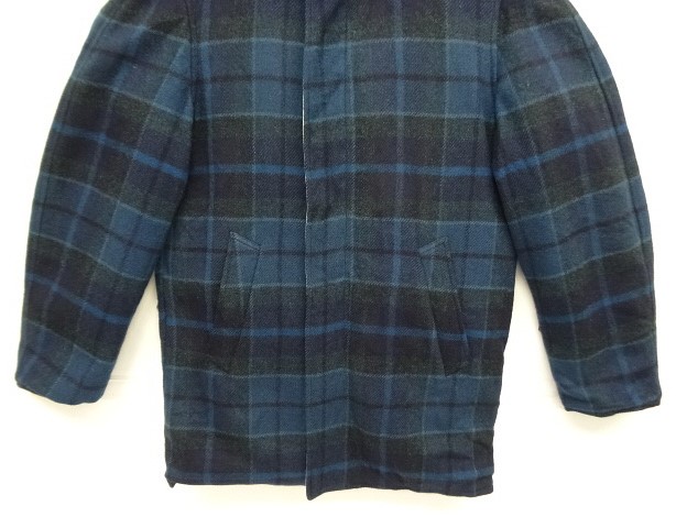 画像: 70'S PENDLETON ウール/コットン リバーシブル コート TALONジップ チェック/ベージュ (VINTAGE)