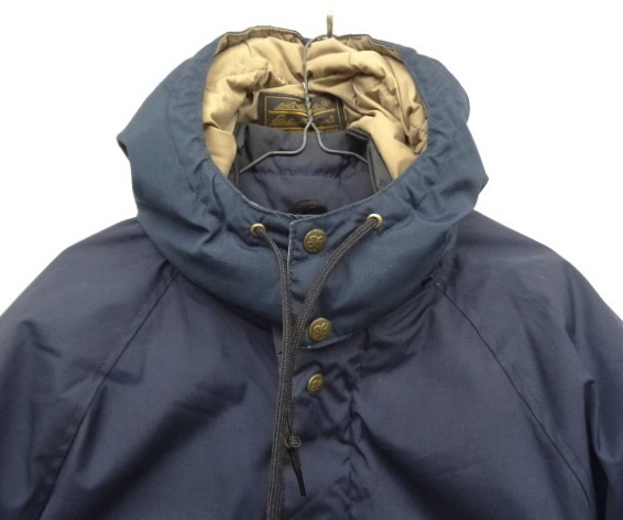 画像: 80'S EDDIE BAUER 黒タグ フード付き ダウンジャケット ネイビー (VINTAGE)