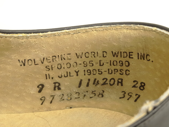 画像: 90'S アメリカ軍 US NAVY "WOLVERINE WORLD WIDE INC製" ラバーソール サービスシューズ (DEADSTOCK)