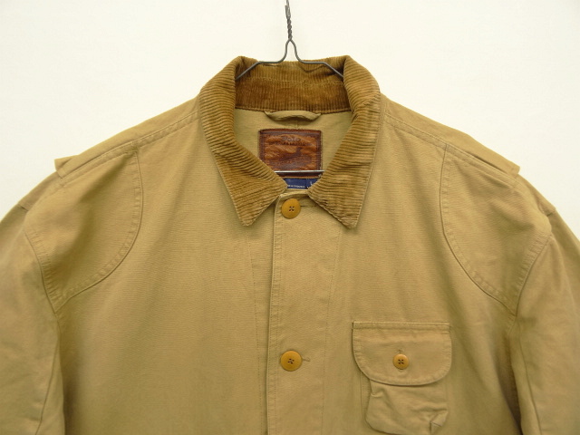 画像: 90'S RALPH LAUREN "POLO SPORTSMAN" レザータグ ハンティングジャケット ベージュ (VINTAGE)