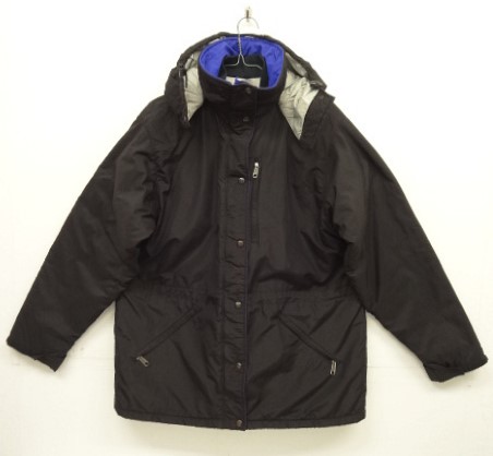 画像1: 80'S LL Bean "PENOBSCOT PARKA" 中綿入り ナイロンパーカー ブラック USA製 (VINTAGE)