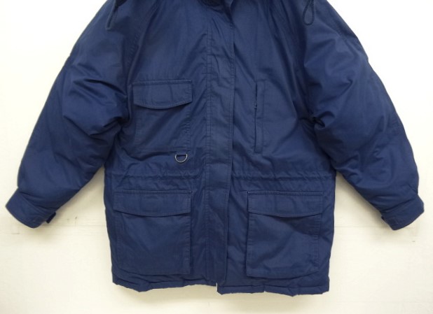 画像: 90'S EDDIE BAUER "SNOW LINE" フード付き グースダウンジャケット ネイビー (VINTAGE)