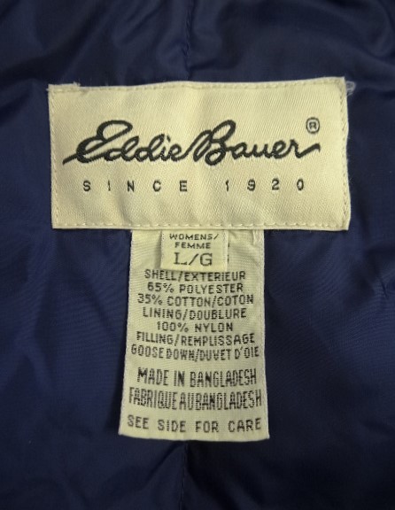 画像2: 90'S EDDIE BAUER "SNOW LINE" フード付き グースダウンジャケット ネイビー (VINTAGE)