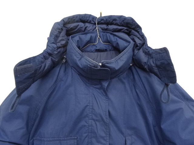 画像: 90'S EDDIE BAUER "SNOW LINE" フード付き グースダウンジャケット ネイビー (VINTAGE)