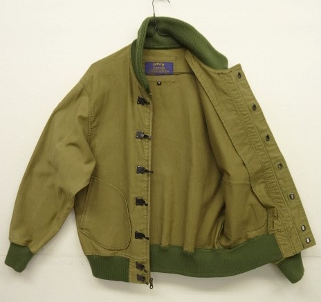 画像4: ORVIS コットンピケ フックボタン デッキジャケット カーキ (VINTAGE)